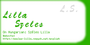 lilla szeles business card